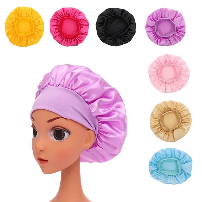 

Sdotter атласная широкая женская ночная шапочка для ухода за волосами шляпа для детей головная повязка для девочек шарф головной убор