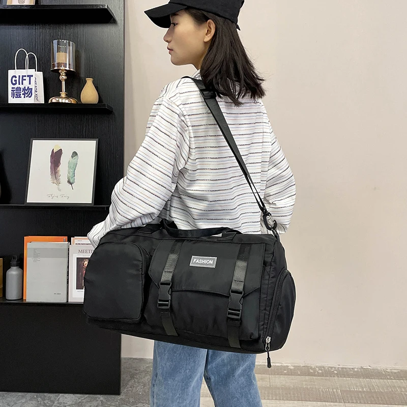 Large Capacity Korean Version Of The Fashion Travel Bag Female Backpack Trend Male Waterproof Luggage Storage Bag School Bag M12