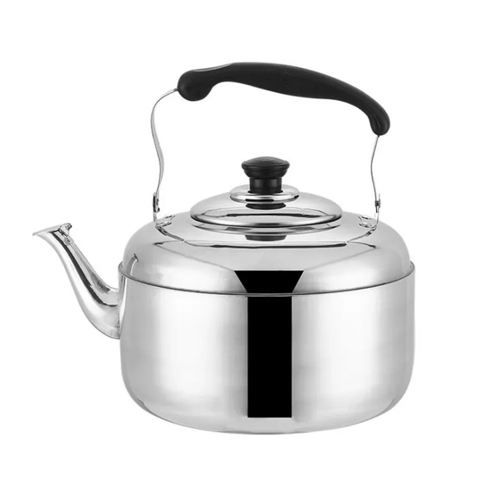

Стальной чайник, чайник с толстым звуком, большой емкости, индукционная плита, газовая плита, чайник для газовой плиты 4L5L6L, для кемпинга, кух...