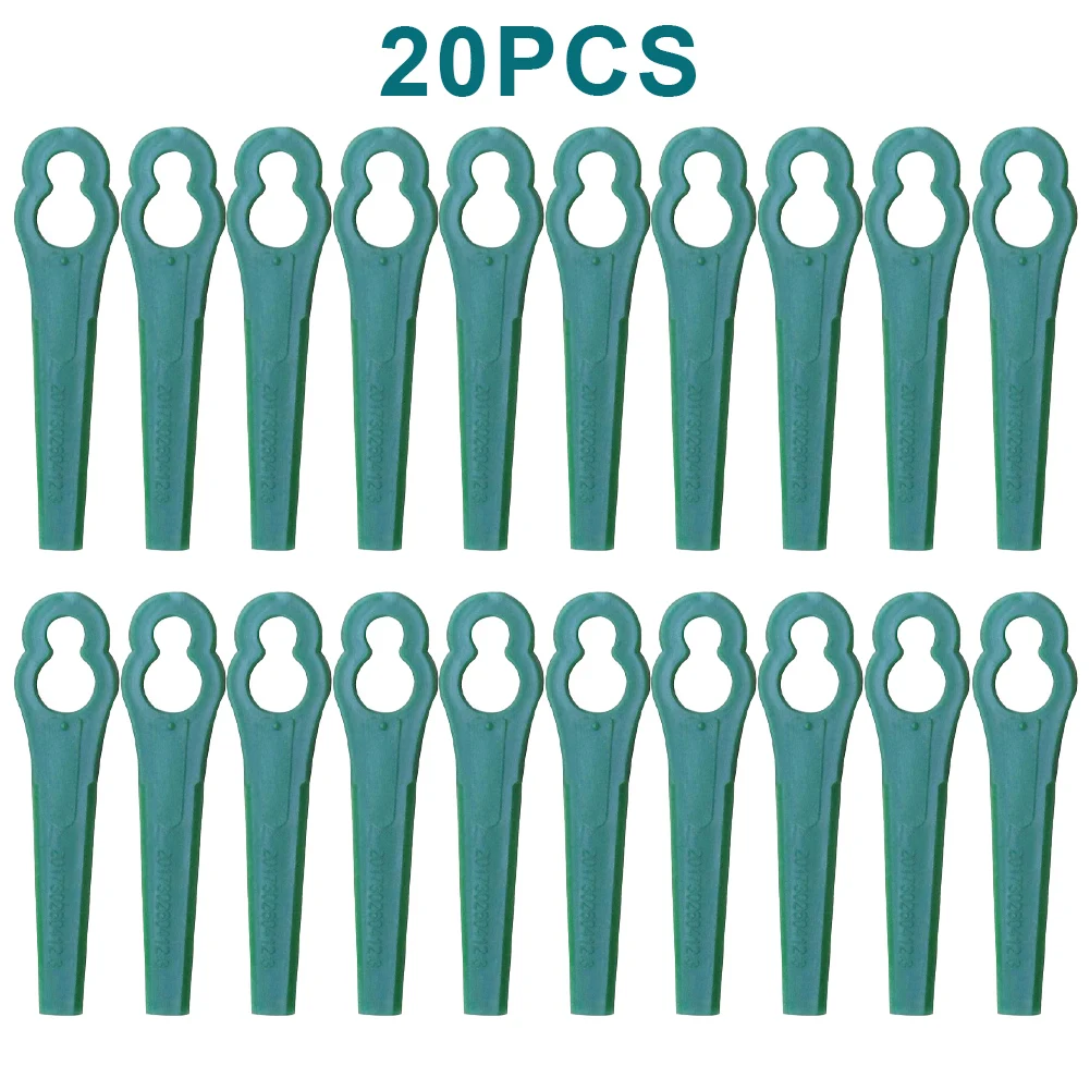 

20 X Plastic Blades For FUXTEC 20V FX-E1RT20 Cordless Strimmer Grass Trimm Lawn Mower Spare Blade Garden Replacement Tool