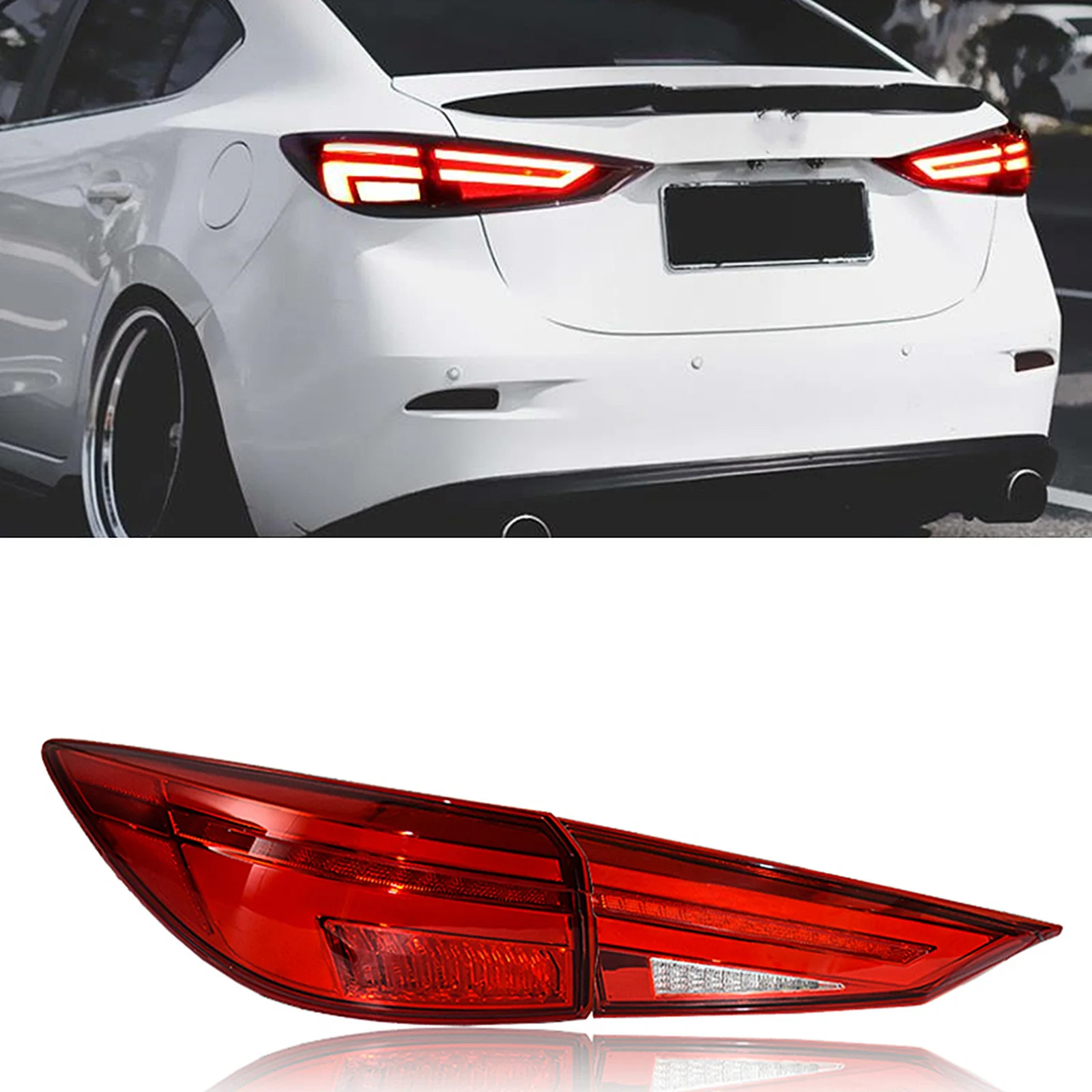 

For Mazda 3 Axela 2014-2018 LED Tail Light Assembly Red Car Car Rear Bumper Taillight Trunk Signal Indicator Lamp Bulb Taillamp