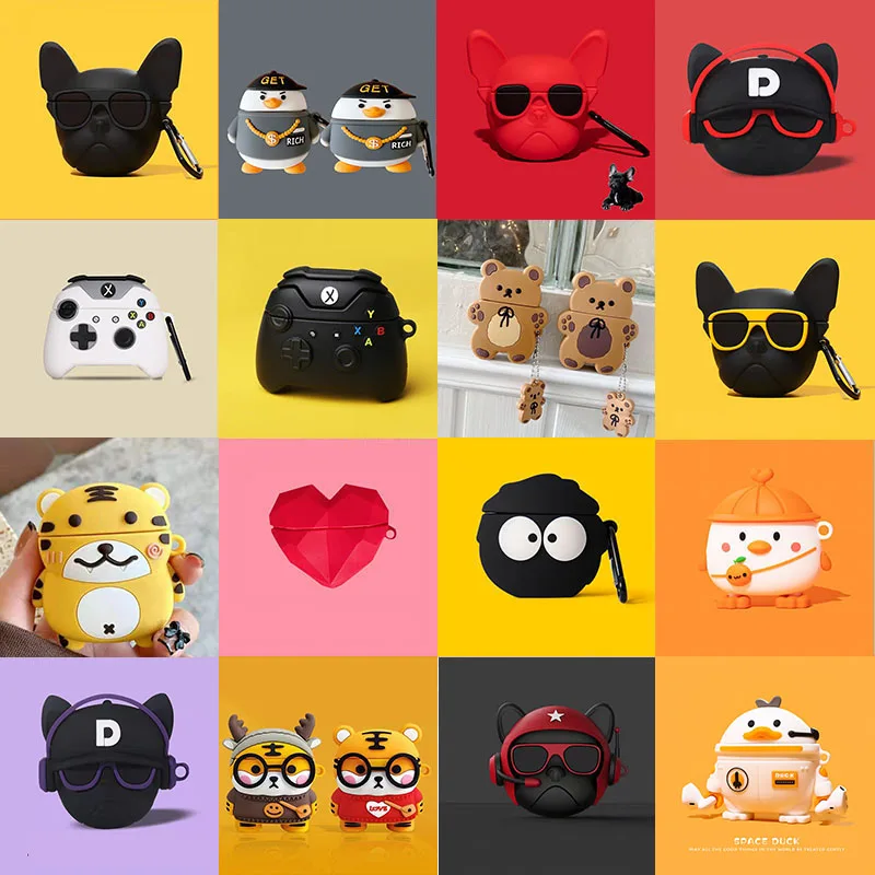 

Силиконовый чехол для Airpods Pro, мягкий мультяшный 3D чехол для наушников, милый защитный чехол с Bluetooth-зарядкой, чехол для Airpods 3, чехол