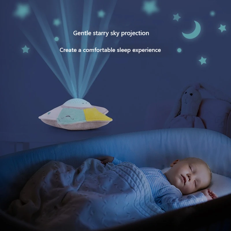 

Baby comfort projection night light music infant sleep Star Projector children plush doll doll children birthday gift