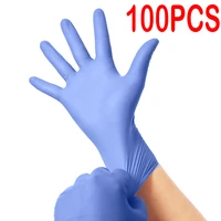 100pcs purple disposible nitrile gloves home supplies kitchen cooking food household cleaning tools tattoo dye hair work gloves