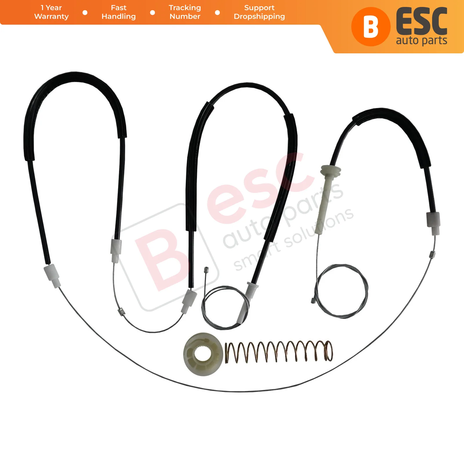 

Автозапчасти ESC EWR5348, электрический стеклоподъемник, комплект для ремонта передней левой двери 99654207504 для Porsche 911 996 986