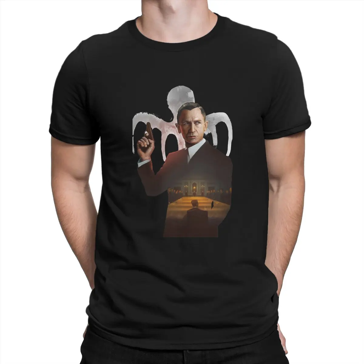 

Cool Pop Culture T-Shirts Men No Time To Die Legendary Agent 007 Bond Vintage Tee Shirt Crew Neck Short Sleeve T Shirts