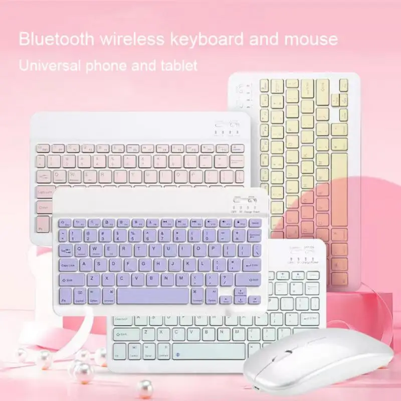 

Portable Keyboard And Mouse 1600dpi Keyboard And Mouse Set Silent Lightweight For Xiaomi Samsung Ipad