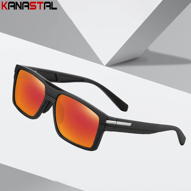 

Мужские поляризованные солнцезащитные очки, повседневные цветные Новые солнцезащитные очки TR90, оправа для очков для вождения, путешествий,...