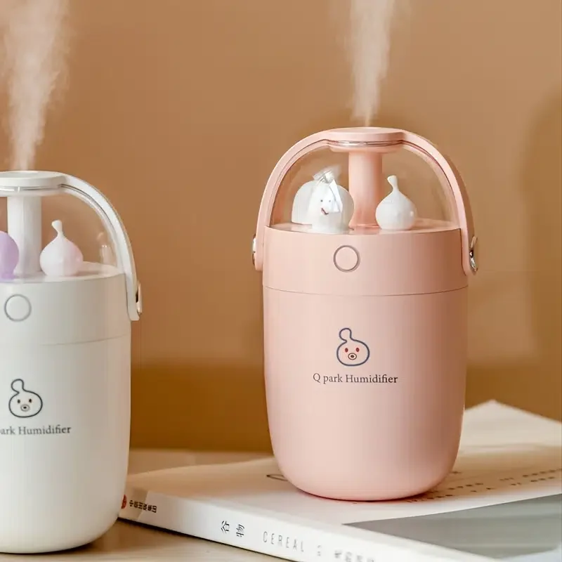 

300ml Portable Cute Mini USB Air Purifier Aroma Diffuser Humidifier Mist With Night Light Timed Protection For Hydration Skin Mo