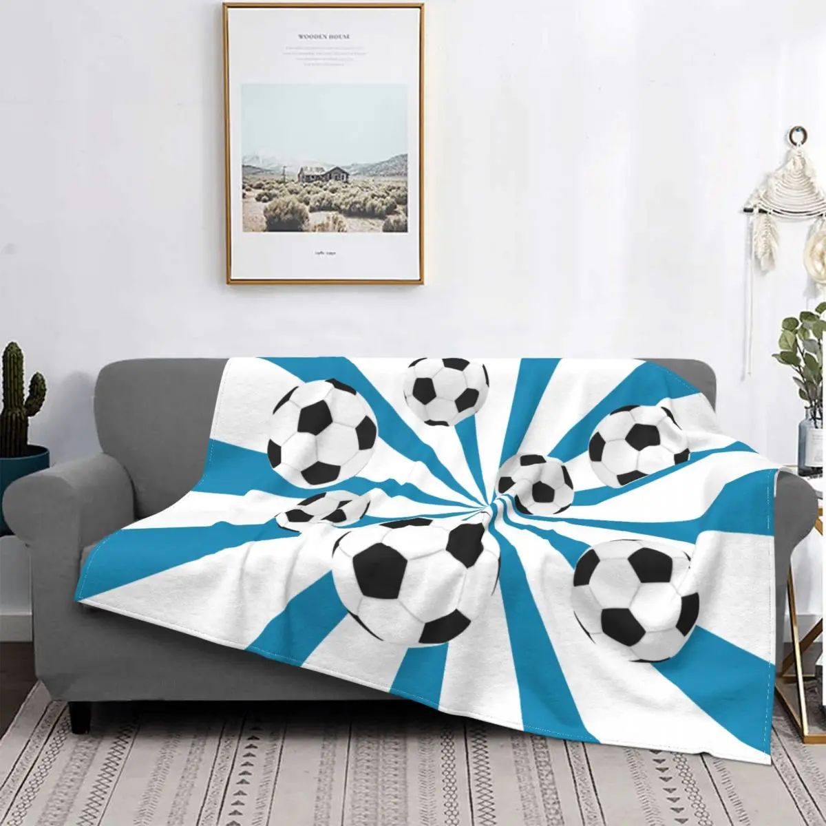 

Balls Knitted Blanket Soccer Football Sports Fuzzy Throw Blanket Home Couch Portable Soft Warm Bedspreads 09