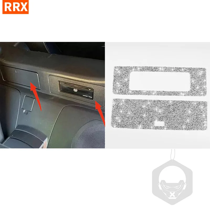

For Nissan 350Z 2003-2009 Car DVD Player Storage Box Panel Sticker Bling Crystal Shiny Diamond Interior Rhinestone Stickers