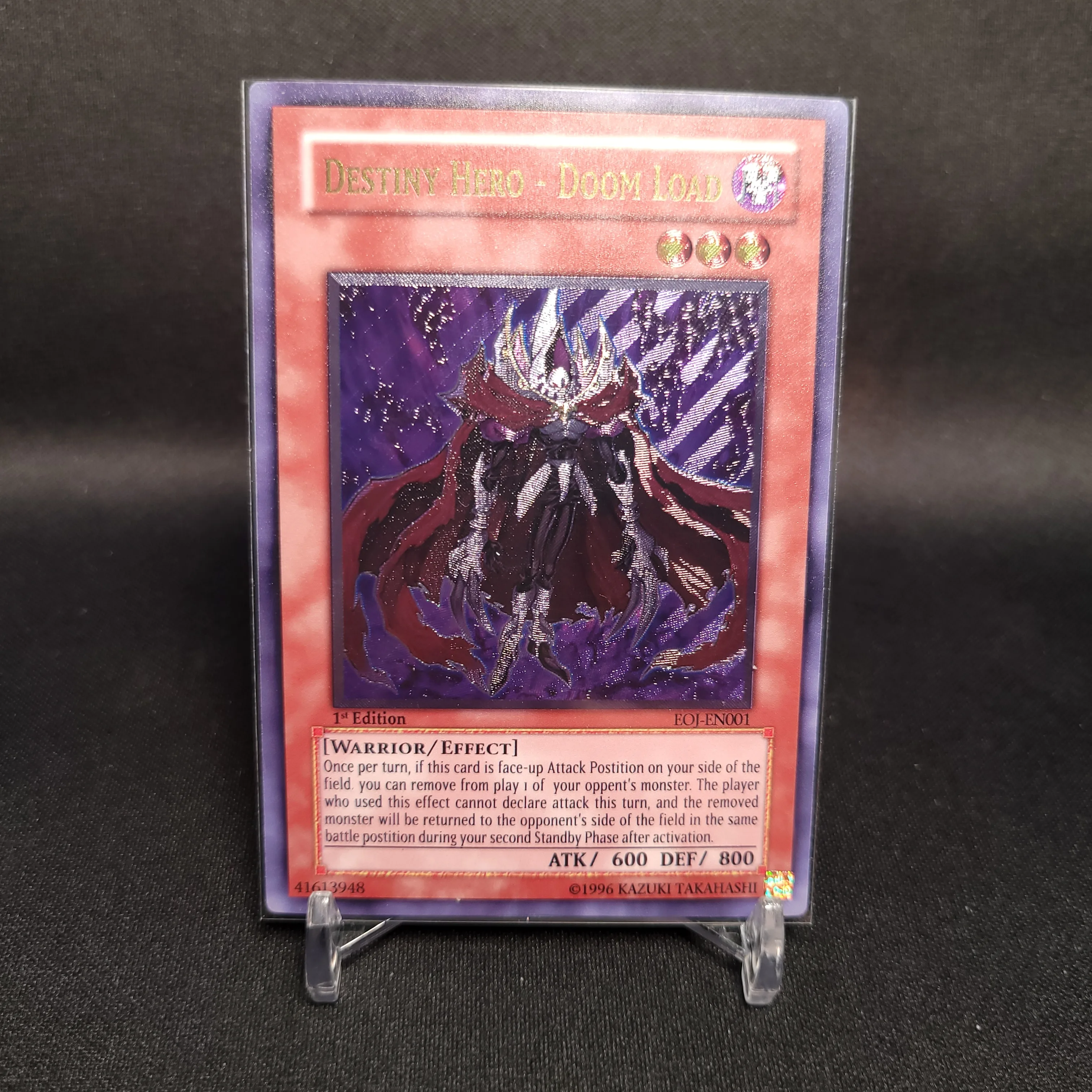 

Yu-Gi-Oh Ultimate Rare EOJ-EN001/Destiny HERO - Doom Lord Children's Gift Collectible Card Toys (Not Original)