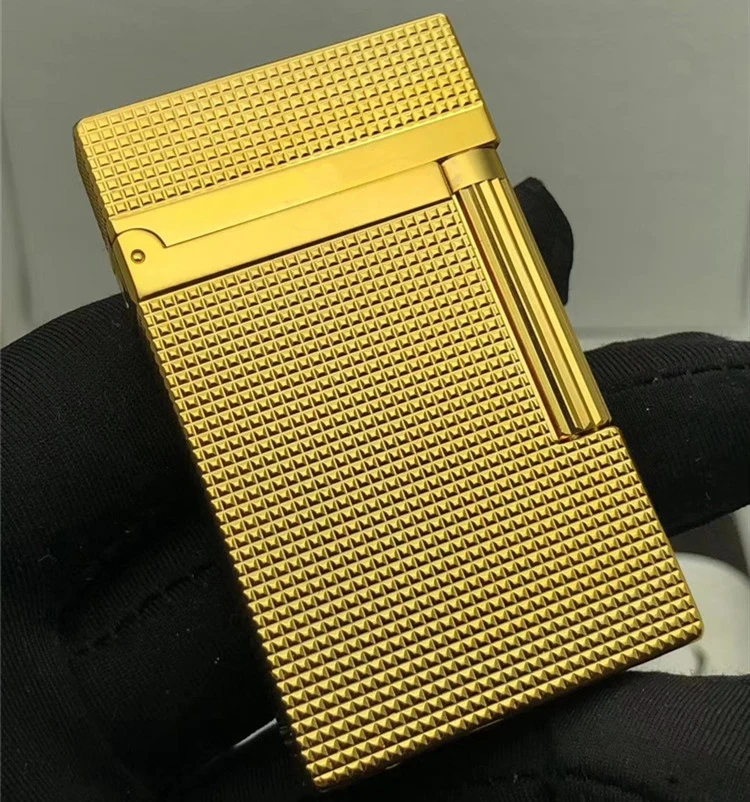 Новинка, яркая латунная оболочка, ветрозащитная газовая зажигалка для сигарет, мужской подарок