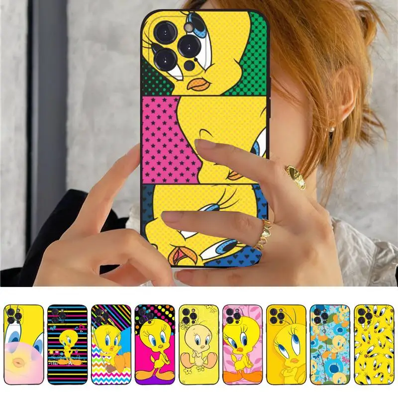 

Cartoon Tweety Bird Piolin Phone Case Silicone Soft for iphone 14 13 12 11 Pro Mini XS MAX 8 7 6 Plus X XS XR Cover