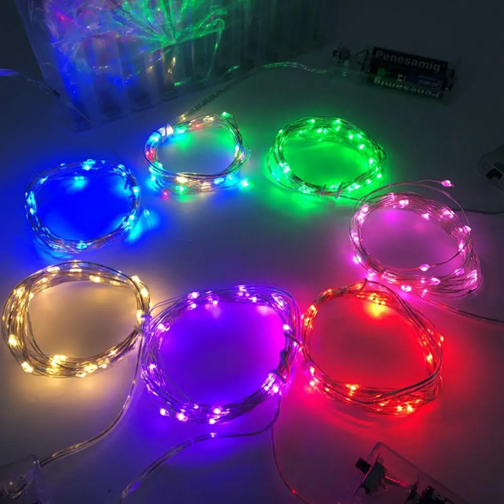 

2/5/10m Romantic Starry String Light Bright Flexible Copper Wire Starry String Fairy Light Portable LED String Light for Wedding