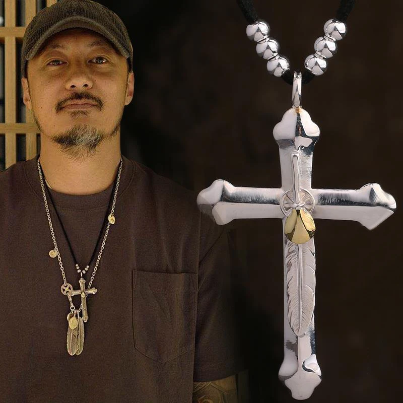 

Ожерелье с перекрестными перьями для мужчин и женщин, модное ретро ожерелье с цепочкой «Too Horn» для свитера, ювелирные аксессуары