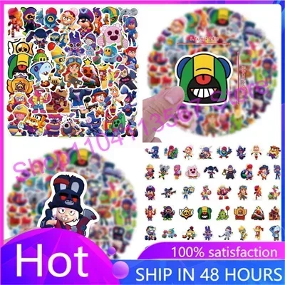 10/30/50/100 шт. анимационные наклейки из ПВХ