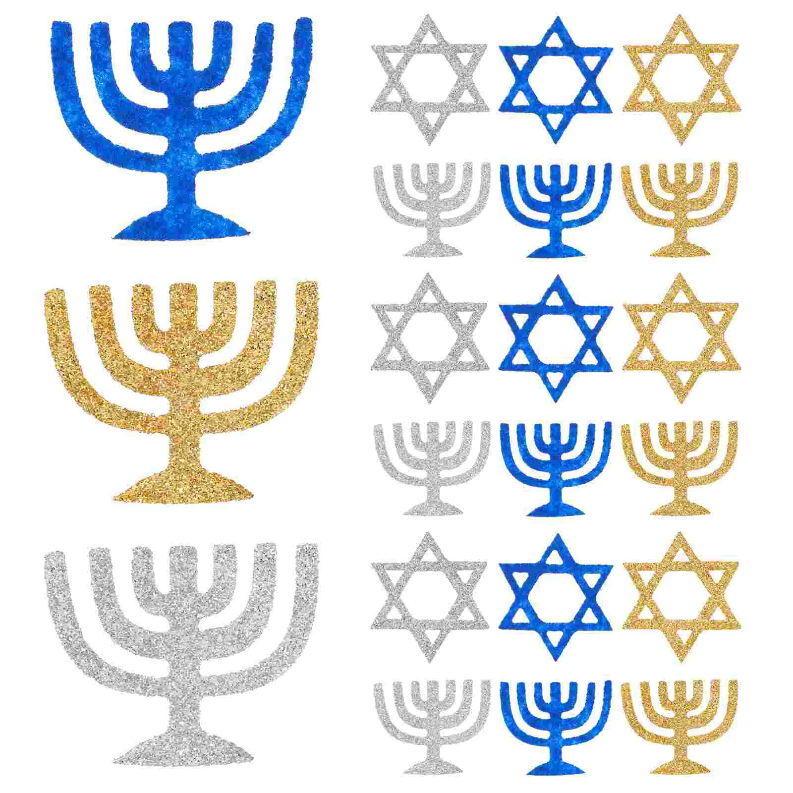 

Hanukkah Glitter Cutouts Star David Confetti Holiday Cutouts Star Menorah Gold Blue Silver Hanukkah Table Confetti Scatter