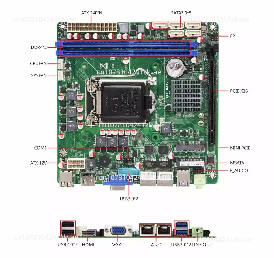 Плата со слотами 2 NVme новая оригинальная материнская плата NAS 6SATA3.0 8th 9th i3 i5 i7 1151 mini
