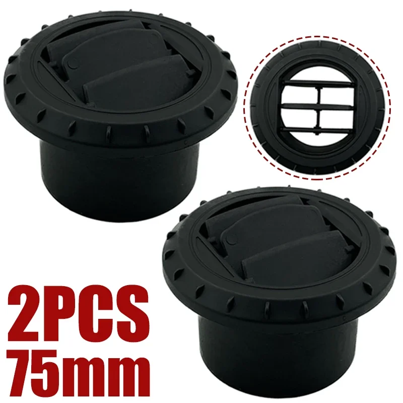 

2X 60 мм 75 мм дефлектор вентиляционного отверстия, выходная жалюзи, вращающийся дизельный парковочный обогреватель, кондиционер, круглый для автомобиля, грузовика, VAN Camper