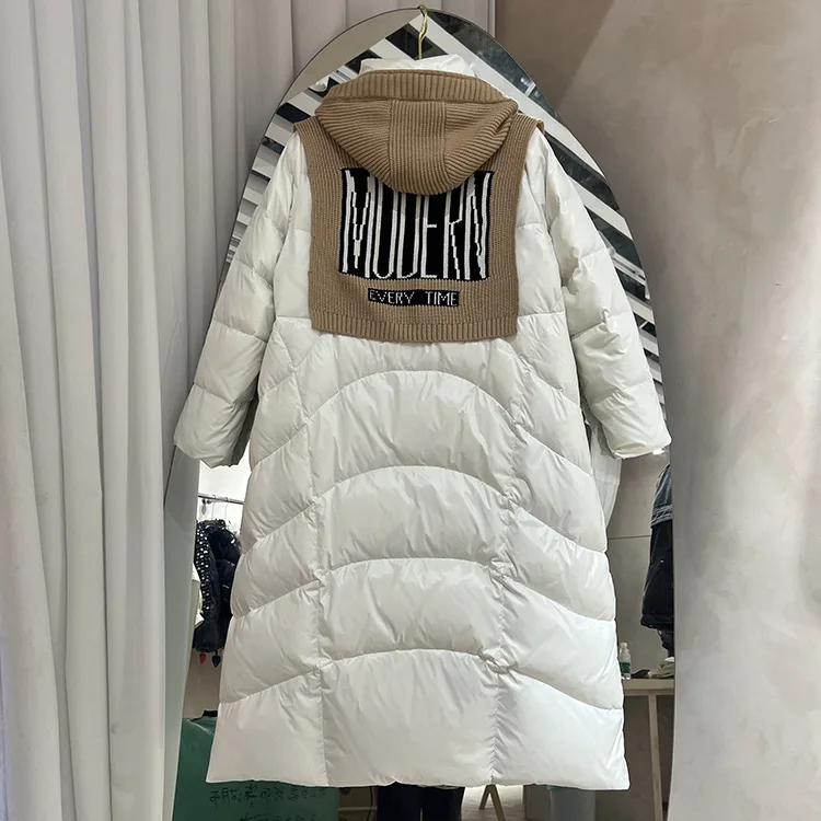 New Women Long Down Jacket Casual Style Autumn Winter Coats And Parkas Female Outwear