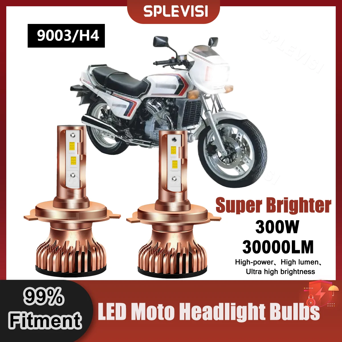 6000K белые мотоциклетные светодиодные лампы для фар CSP чипы мотоцикла Honda 1983 CX650T A -