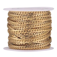 1 m width 4mm filled gold stainless steel textured snake chain bulk roll chains necklace for diy jewelry making supplies crafts