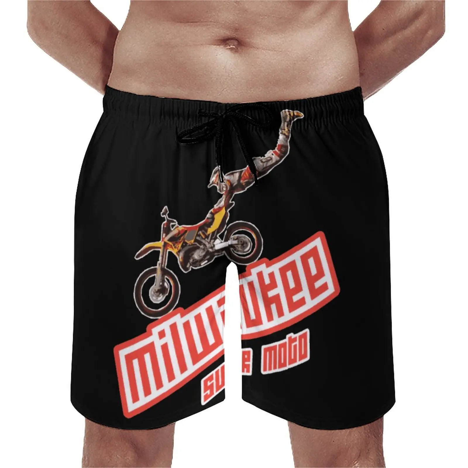 

Milwaukees Tools Super Pullover Summertime Arbitrary Beach Shorts Sea Beach Breathable Quick Dry Funny Graphic Running Adjustab