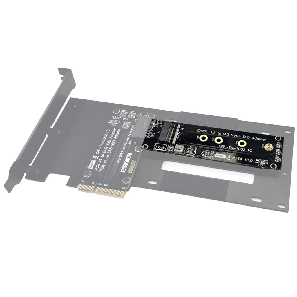 Carte Contrôleur PCIe 4.0 4x Pour SSD NVMe EDSFF E1.S Gen 4 – 1 Port, Neuve