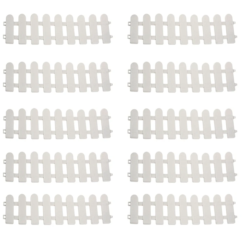 

10 шт., 50 х13 см, белый пластиковый забор для деревьев, внутренний садовый забор для двора, детского сада, цветочный сад, белое украшение для овощей