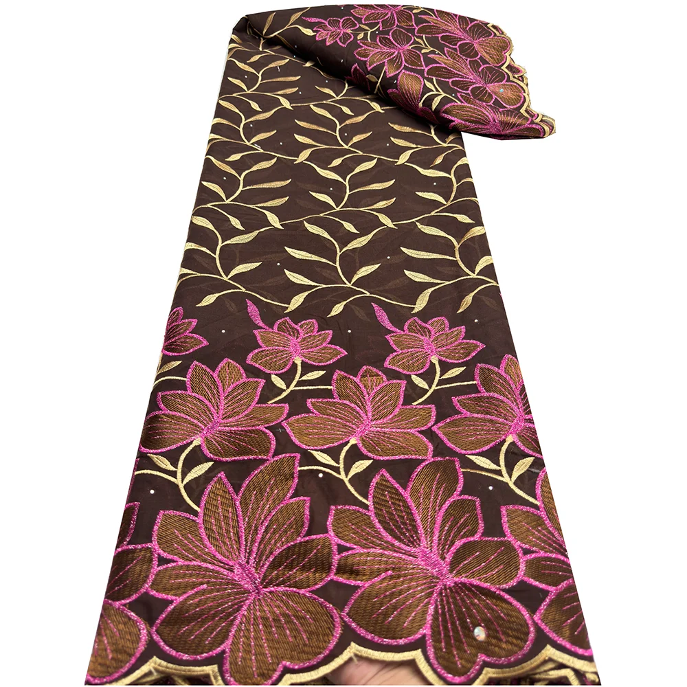 Высококачественная полиэфирная кружевная ткань PGC 2024 нигерийский африканский