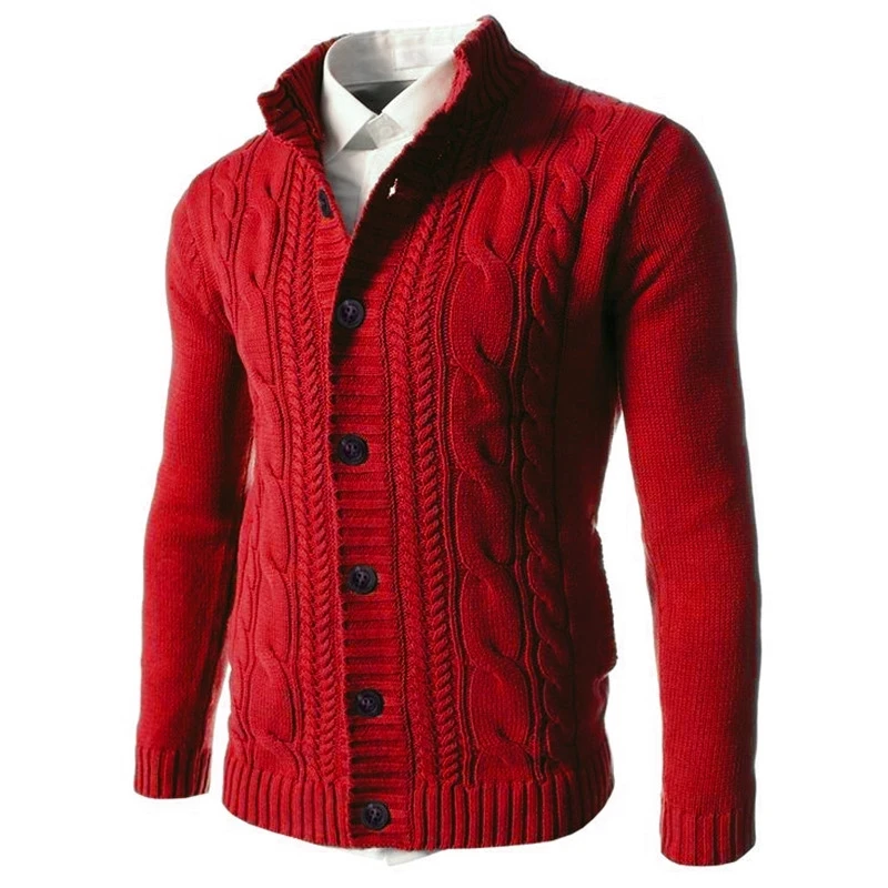 2022 New Fashion Sweater Men Casual Collared Zipper-patterned Sweater xifu007