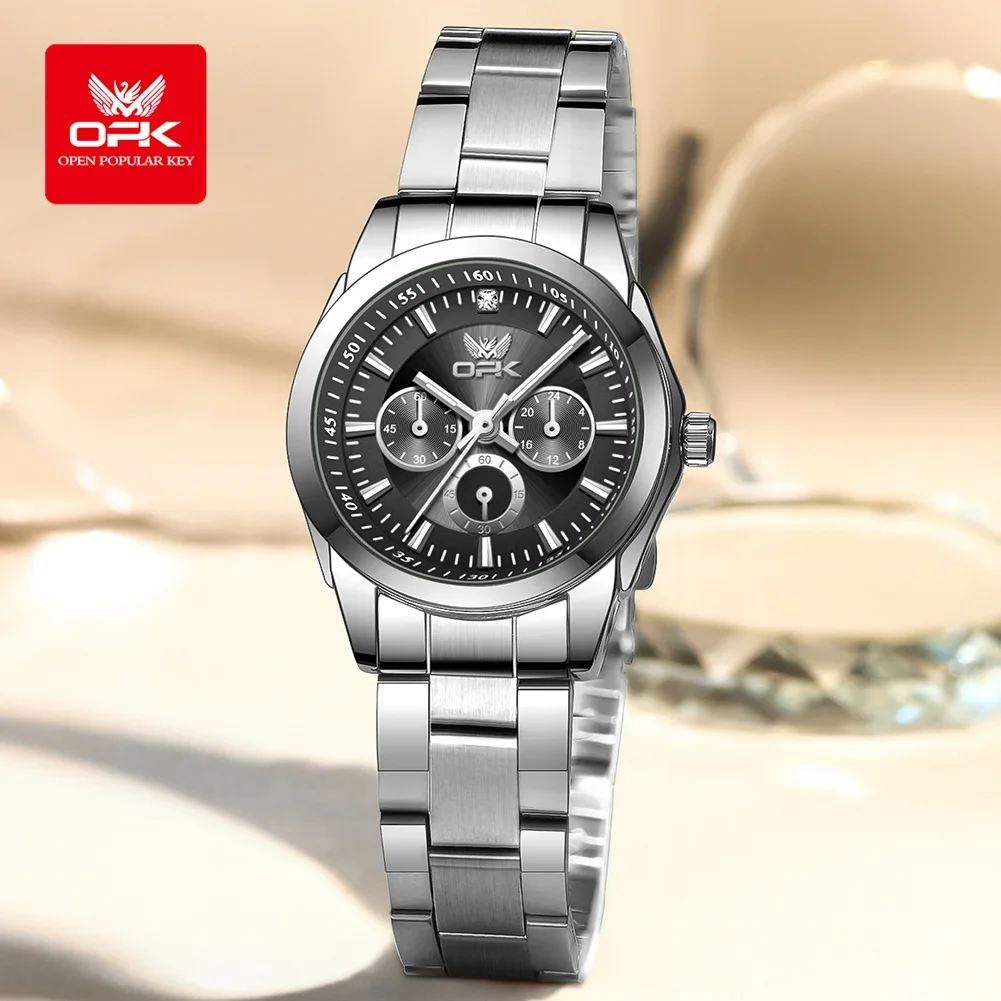 Женские кварцевые часы с календарем водонепроницаемые