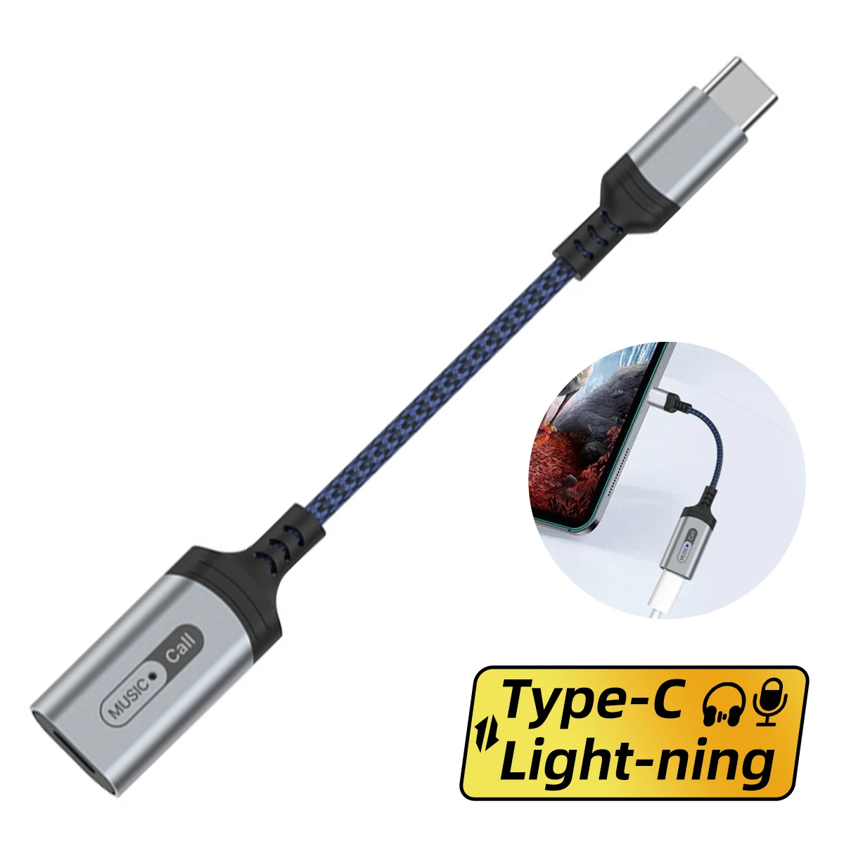 Type C To Lightning Audio Adapter for iPad Pro Air 2022 Air 4 7 8 MacBook Air USB C To for IOS Headphone Converter Adapter Cable