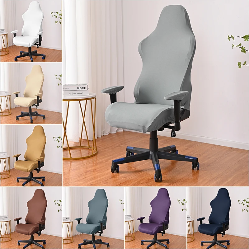 Plain Fabric Gaming Chair Cover Stretch Anti-Slip Office Chairs Covers Cheap Game Chair Slipcover For Office Home