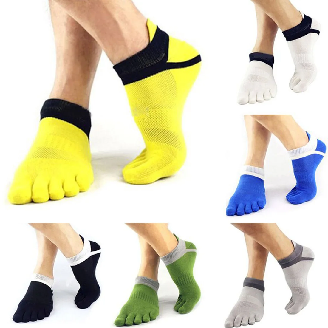 

Men's Five Toe Cotton Socks Pure Sports Trainer Running Finger Socks Breathable Basketball Socks For Men Calcetines Hombre носки