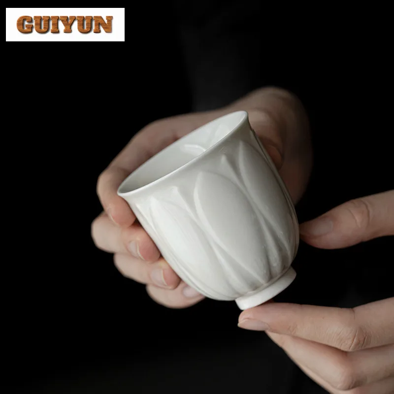 Керамическая чашка в стиле ретро для лепестков лотоса 100 мл