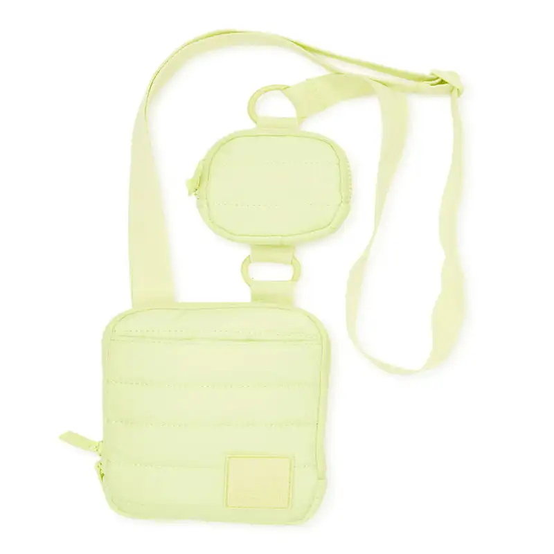 Shiny New Gorgeous  New Gorgeous Women's Eden Quilted Black Shiny Crossbody Bag with Removable Pouch - 155 Characters