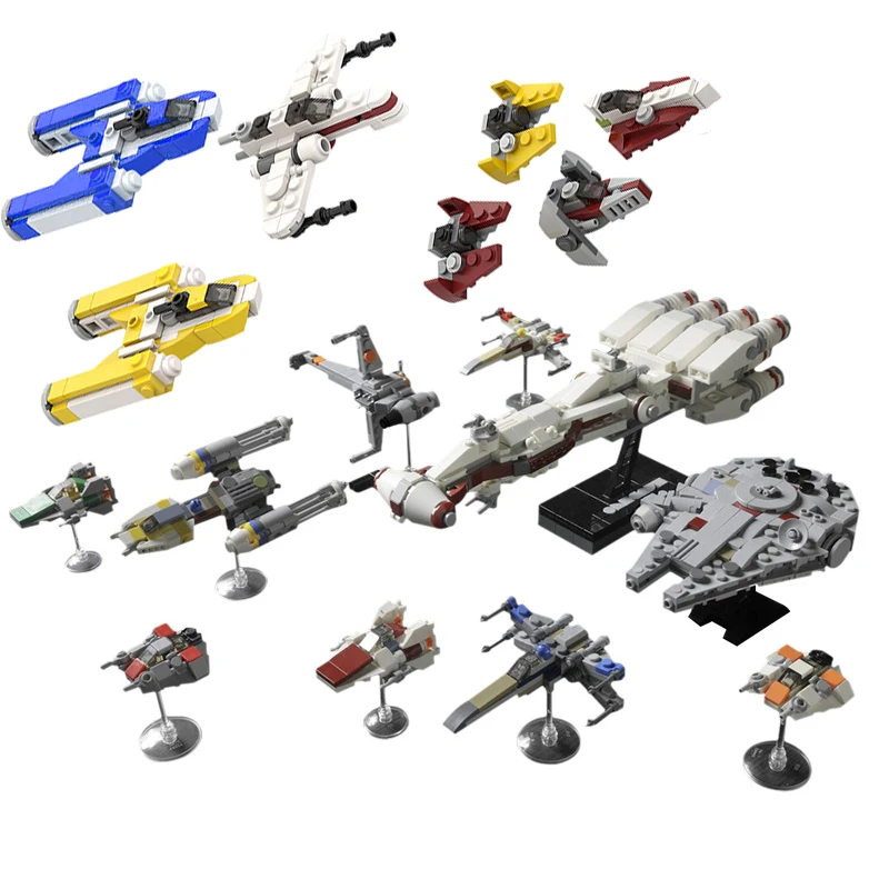 

MOC Creativity Space Republic Wars Wing Fighter Building Blocks Battle Frigate Xmas Aircraft Plane Model Bricks Toys For kid