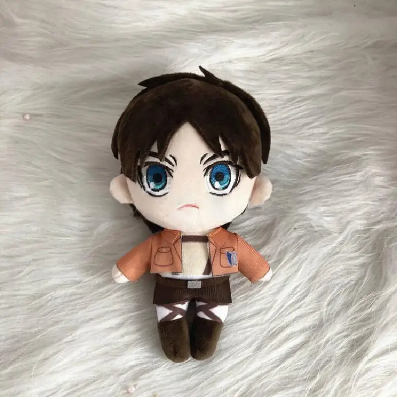 

20cm Attack on Titan Plush Doll Anime Kawaii Stuffed Plushie Toy Levi Ackerman Soft Pillow Cosplay Birthday Gift Collection Doll
