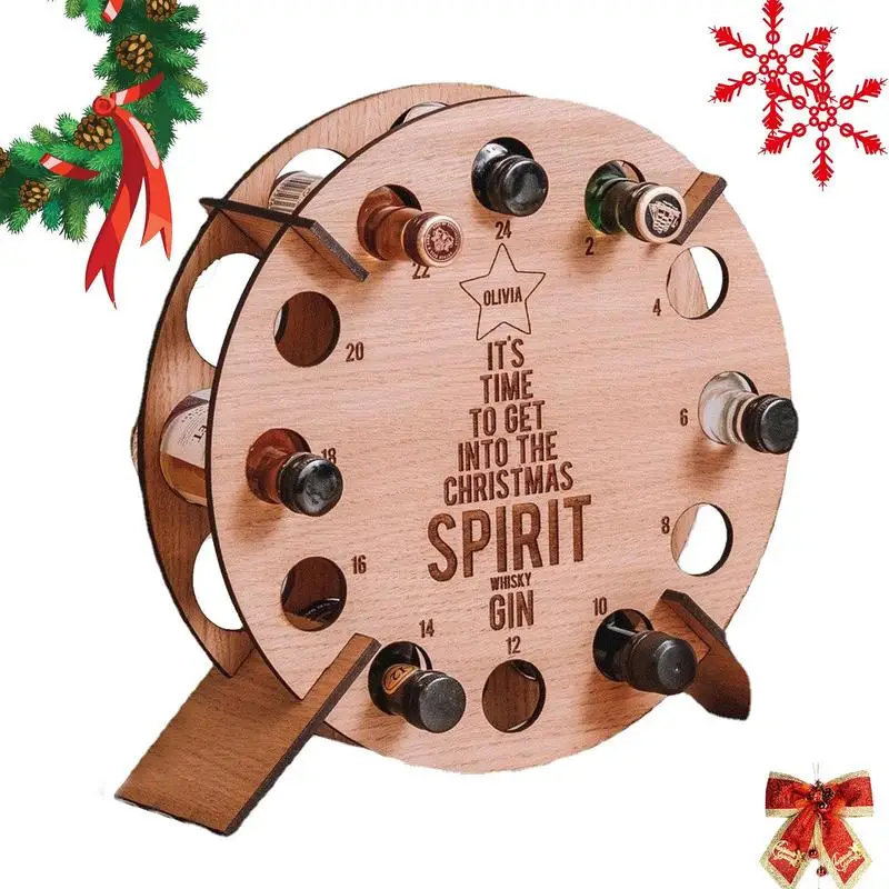 

Держатель для винной бутылки с календарём и 24 отверстиями