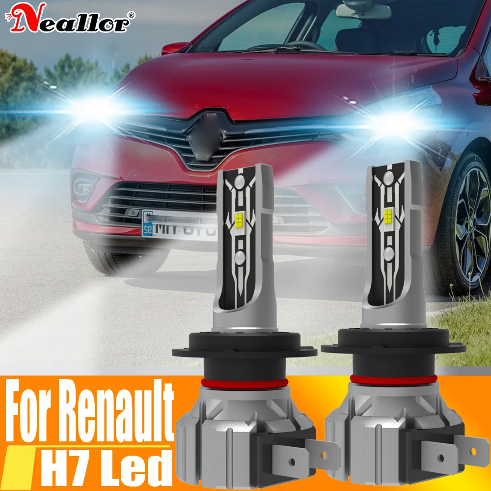 

2x H7 Led Light Headlight Canbus No Error Car Bulb High Power 6000K White Moto Diode Lamp 12v 55w For Renault Clio 2 2003 ~ 2023