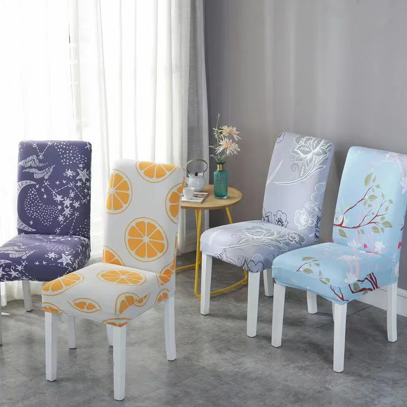 

1/2/4/piece Stretch Cartoon Chair Slipcover Floral Elastic Chair Covers for Dining Room Nordic Geometry Chair Cover For Hotel