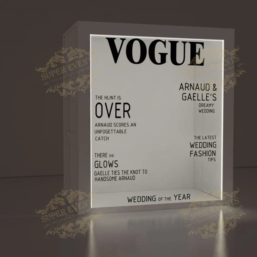 Фотобокс из ПВХ для оформления свадебной фотобудки