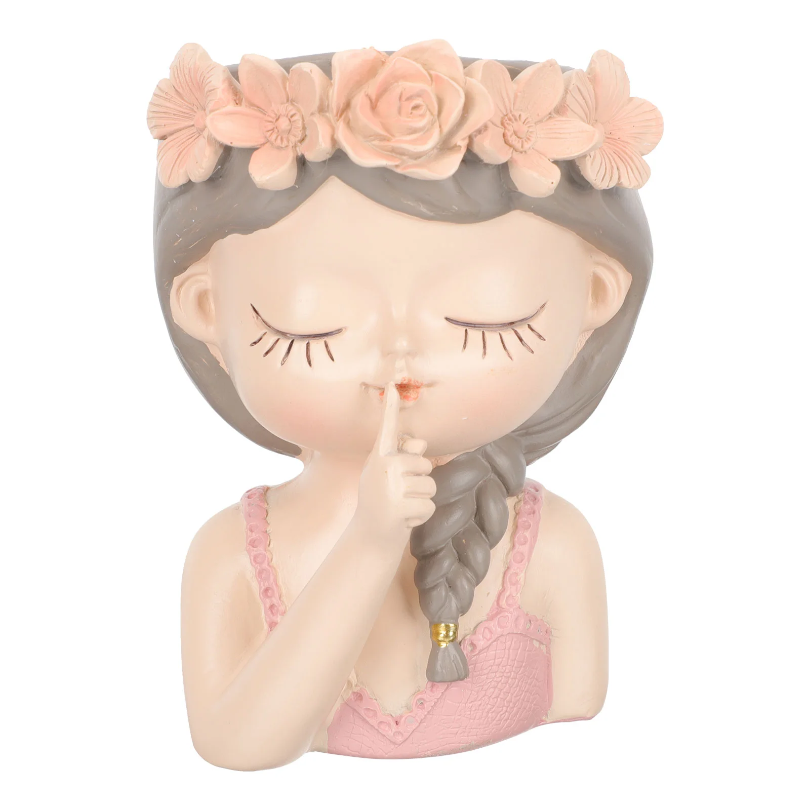 

Ceramic Flowerpot Girls Figure Flower Planting Container Succulent Plant Holder