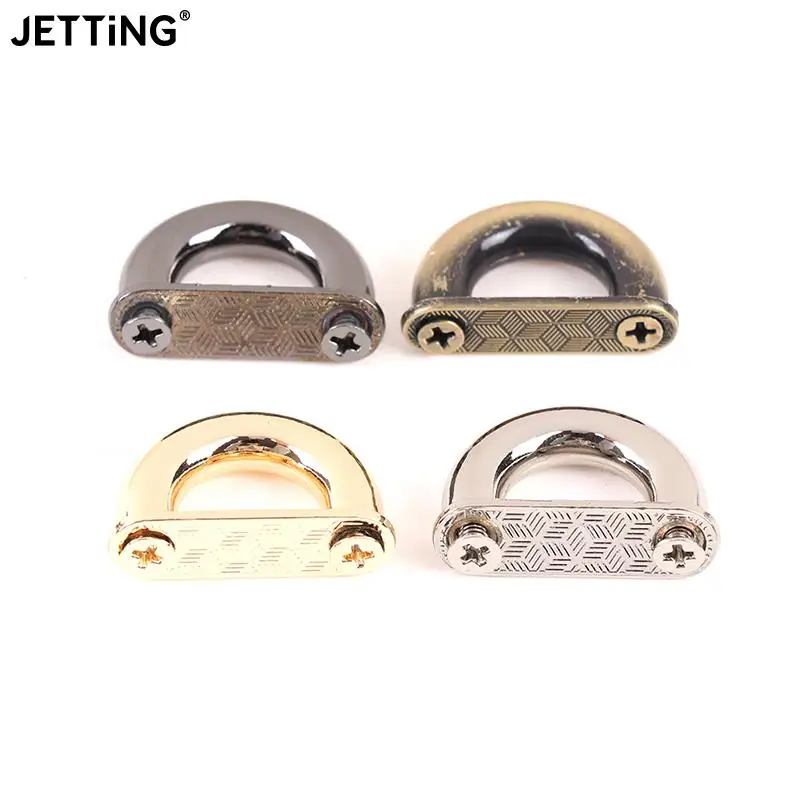 

2pcs Metal D-ring Bag Bag Connector Anchor Buckles Arch Bridge With Screws Hanger Hooks Bags Belts Strap Leather Crafts