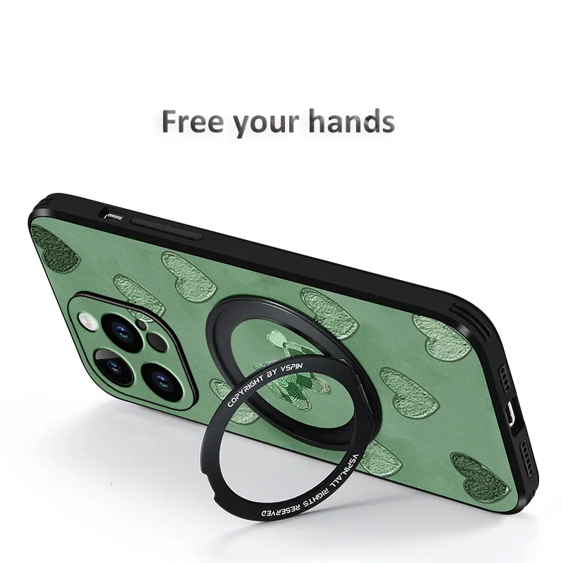 Фото Противоударный чехол-подставка для телефона iPhone 17 16 Pro Max 13 12 11 Pro XR XS Max, чехол на палец, кольцо, любовь, сердце, лошадь, funda carcasa, новинка №5