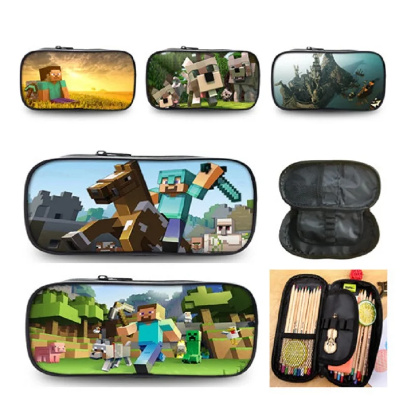 Чехол для карандашей на молнии в стиле майнкрафт чехол с алмазным мечом пенал