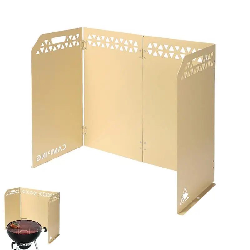 

Stove Windscreen 3 Folding Camping Cooker Wind Shield For Stove Wind Screen For Stove With Carrying Bag In Camping Backpacking