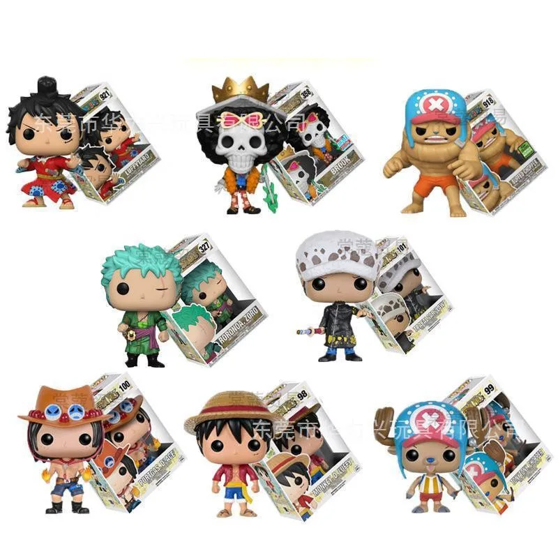 

Funko Pop Anime One Piece Roronoa Zoro Luffy BROOK Chopper Ace Shanks Action Figure Pvc Model Collection Toy Kids Gift Ornaments